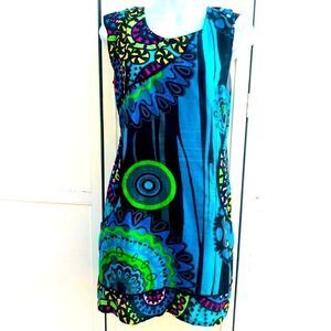 ***Aller Simplement Abstract Printed Dress Size M (B020)